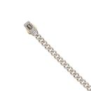 14ct Yellow Gold Monaco Classic Pave Lock Curb Bracelet 7.5"