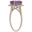 9ct Yellow Gold Amethyst Solitaire Ring