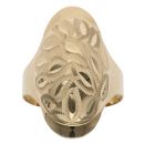 14ct Yellow Gold Leaf Patterned Fancy Ring