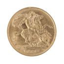 1909 Edward VII Large Head UK Half Sovereign Coin