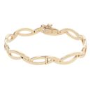 9ct Yellow Gold Hinged Wave Bangle
