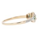 9ct Yellow Gold 0.30cts Diamond And Emerald Ring