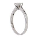 18ct White Gold 0.40ct Princess and Brilliant Cut Diamond Solitaire Ring