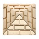 9ct Yellow Gold Patterned Pyramid Signet Ring