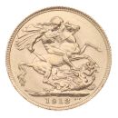 1913 George V Large Head UK Full Sovereign Coin