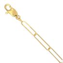 22ct Yellow Gold Paperclip Bracelet 6.5"