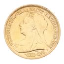1900 Victoria Old Head UK Half Sovereign Coin
