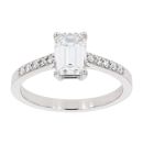 Platinum 1.18ct Emerald Cut Diamond Solitaire Ring