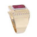 14ct Yellow And White Gold Stone Set Ring