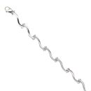9ct White Gold Fancy Bracelet 7"