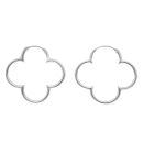 Silver Petal Hoop Earrings By Icesia