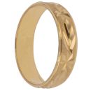 22ct Yellow Gold Diamond Cut Matte Wedding Band 4mm