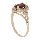 9ct Yellow Gold Garnet Single Stone Ring