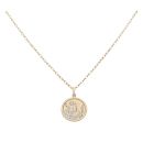 9ct Yellow and White Gold St George Pendant and Chain 22"