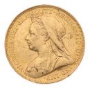 1899 Victoria Old Head UK Full Sovereign Coin