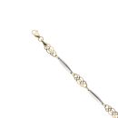 9ct Yellow and White Gold Celtic Fancy Bracelet 7"
