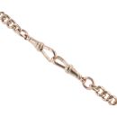 9ct Rose Gold Curb T-Bar Chain 18"
