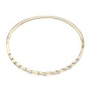9ct Yellow And White Gold 0.04ct Brilliant Cut Diamond Twist Patterned Bangle