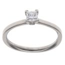 Platinum 0.43ct Princess Cut Diamond Solitaire Ring