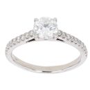 Platinum 1.32ct Brilliant Cut Lab Grown Diamond Solitaire Ring
