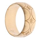9ct Yellow Gold Patterned Wedding Band 8.6mm