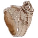 9ct Yellow Gold Patterned Saddle Ring