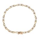 9ct Yellow Gold 0.75ct Brilliant Cut Diamond Bracelet 6.5"
