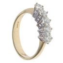 14ct Yellow Gold 1.25ct Brilliant Cut Diamond Five Stone Eternity Ring