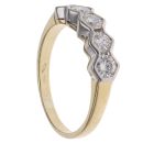 18ct Yellow and White Gold 1.25ct Brilliant Cut Diamond Five Stone Ring