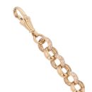 9ct Yellow Gold Cubic Zirconia Belcher Bracelet 8.5"