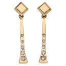 18ct Yellow Gold 0.40ct Brilliant Cut Diamond Drop Earrings