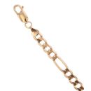 9ct Yellow Gold Figaro Bracelet 7.5"