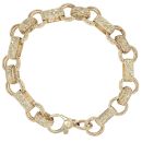 9ct Yellow Gold Fancy Belcher Bracelet 8"