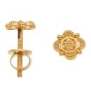 22ct Yellow Gold Floral Granulation Stud Earrings