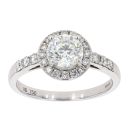 18ct White Gold 1.37ct Diamond Cluster Ring