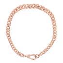 9ct Rose Gold Graduating Albert Bracelet 8"