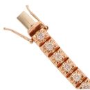 18ct Rose Gold 4.00ct Brilliant Cut Diamond Bracelet 7.5"