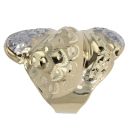 14ct Yellow And White Gold Swirl Fancy Ring