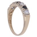 9ct Yellow Gold Sapphire and Cubic Zirconia Ring