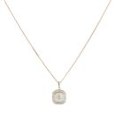 9ct Yellow Gold 0.20ct Brilliant Cut Diamond and Mother Of Pearl Pendant and Chain 20"
