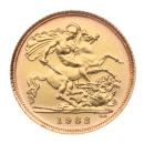1982 Elizabeth II Decimal Portrait UK Half Sovereign Coin