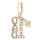 9ct Yellow Gold Cubic Zirconia No1 Dad Pendant