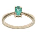 9ct Yellow Gold Emerald Solitaire Ring