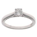 18ct White Gold 0.50ct Brilliant Cut Diamond Solitaire Ring