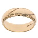 9ct Yellow Gold Patterned Wedding Band 6.07mm