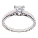 Platinum 0.80ct Brilliant Cut Diamond Solitaire Ring
