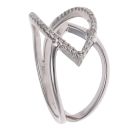 14ct White Gold 0.16ct Brilliant Cut Diamond Fancy Ring