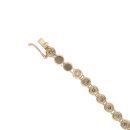 18ct Yellow Gold 2.25ct Brilliant Cut Diamond Tennis Bracelet 7"