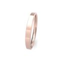 18ct Rose Gold Soft Chamfered Edge Wedding Band 2.5mm
