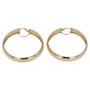 14ct Yellow Gold Greek Key Hoop Earrings
